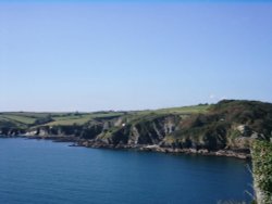 A wonderfull view from a hill in Polruan, Cornwall