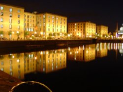 Albert Dock, at night. During my visit to Liverpool in September, 2005. (I miss that city a lot!)