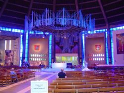 Liverpool Metropolitan Cathedral interior. September, 11th, 2005. Wallpaper