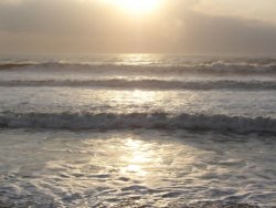 Late autumn looking out to sea. Tywyn, Gwynedd, Wales