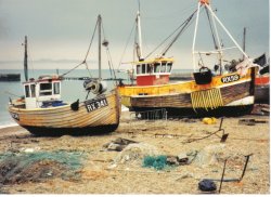 Fishing boats in Hastings, Sussex