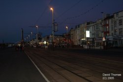 Picture of Blackpool Main Promenade at Night in Nov 05. Wallpaper