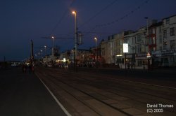 Picture of Blackpool Main Promenade at Night in Nov 05. Wallpaper