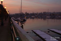 Picture of Preston Docks Promenade IN Preston @ Lancashire in Nov 05 at dusk. Wallpaper