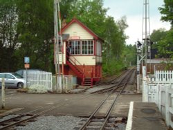 Alston Station signal box. Cumbria.