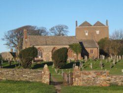Millom Castle and Holy Trinity Church, Millom, Cumbria.