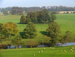 River Aln from Alnwick Castle, Northumberland Wallpaper