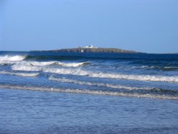Farne Islands from St Aidan's Dunes, Northumberland Wallpaper