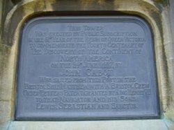 plaque at Cabot Tower, Bristol Wallpaper