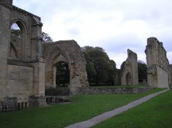Glastonbury Abbey. Somerset.  Nov 2005. Wallpaper