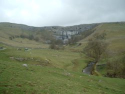 Malham Cove. An ancient post-glacial waterfall, Malham, Yorkshire Dales.