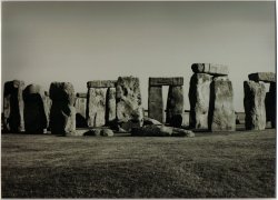 Stonehenge, Wiltshire - as it was before colour arrived in the world. Wallpaper