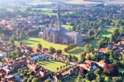 Salisbury Cathedral and the Close. Taken August 3rd 2003.(Pentax MX)