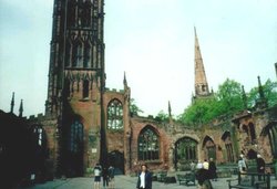 Old Cathedral in Coventry Wallpaper