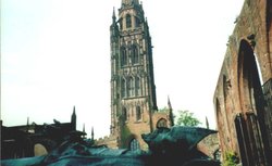 Old Cathedral in Coventry Wallpaper