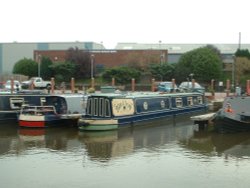 Canal boats in Adlington, Lancashire Wallpaper