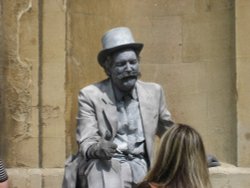 Bath, Somerset.  A living statue Wallpaper