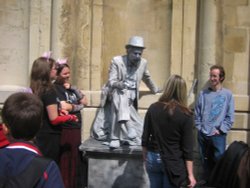 Bath, Somerset.  A living statue