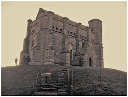 Exterior view of St. Catherine's Chapel, Abbotsbury, Dorset. Wallpaper