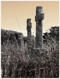 The graveyard at Lelant, Cornwall.