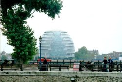 London, City Hall - view from Tower of London - Sept 2002