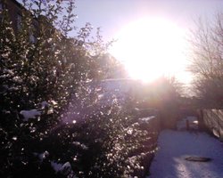An Oldham, Lancashire street in Winter Snowfall. Wallpaper