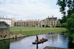 King`s College and River Cam - view from Clare College. Cambridge Wallpaper
