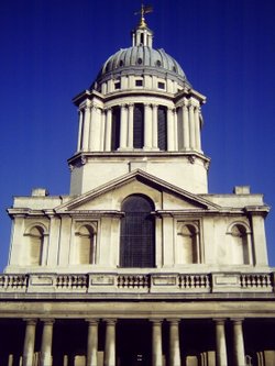 A dome of Royal Naval College in Greenwich, London