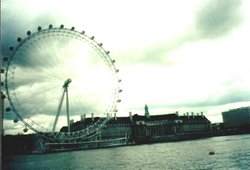 London - Old County Hall (and London Eye), May 2001 Wallpaper