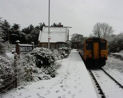 Umberleigh Railway Station, on the Tarka Line