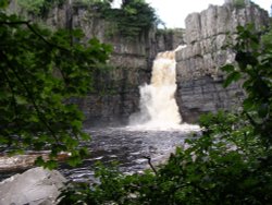 High Force, Englands highest waterfall. On the River Tees, Upper Teesdale, Co.Durham.