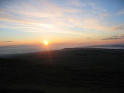 Sunrise from the top of Pendle Hill Wallpaper