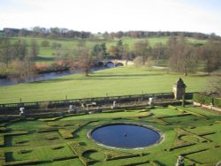 Chatsworth House, View across the park Wallpaper