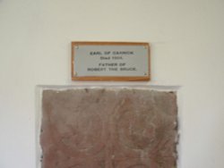 Tombstone of The Earl of Carrick. (Buried in the Abbey) and father of Robert the Bruce