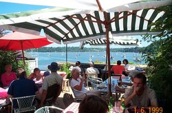 Cafe at Dittisham, Devon. July 2005