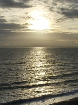 A view from the beach at Southbourne, in Bournemouth.