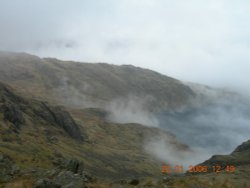 Looking down from the top  of Old Man Coniston. The Lake District Wallpaper