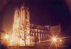 Beverley minster at night