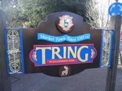 Tring sign. Hertfordshire