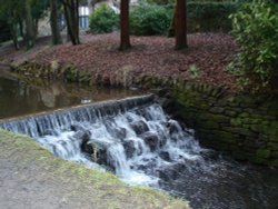 One of the many waterfalls in Sunnyhurst Woods, Darwen, Lancashire. Wallpaper