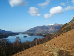 Derwentwater as viewed from Ashness, Keswick, The Lake District.