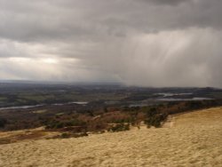 Snow clouds over Lancashire as seen from Rivington Pike, Rivington, Lancashire. 03/03/06 Wallpaper