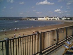 Seafront walk at Exmouth, Devon Wallpaper