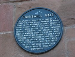 Swanswell Gate plaque, Coventry, West Midlands; Feb 2005
