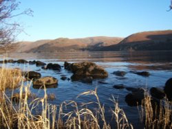 View across Ullswater, late afternoon in early March. Wallpaper