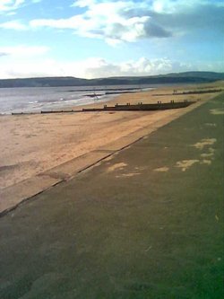 Along the sea coast in Exmouth, Devon