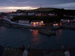 Porthleven, Cornwall. Looking across the harbour mouth from the east