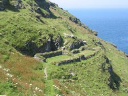 Cliffside Ruins at Tintagel, Cornwall - June, 2003 Wallpaper