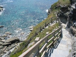 View from steps at Tintagel, Cornwall - June, 2003 Wallpaper