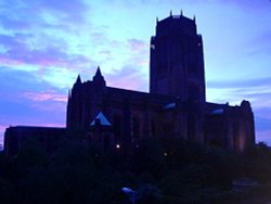 Liverpool Cathedral at dusk Wallpaper
